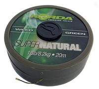 Korda Super Natural Sinking Braid Hooklink 20m (18lb, Weed Green)