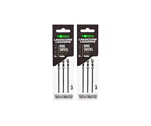 Korda Tackle Kable Leadcore Vorfachring Wirbel, 50 cm, 3 Stück pro Packung