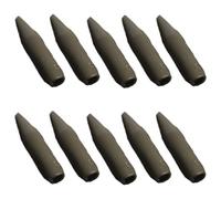 Korda Tapered Silicone Sleeve (Weedy Green) - Anti-Tangle, Soft Rubber, Carp Fishing, Perfect for Quick Change Clips, 10-Pack