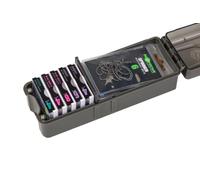 Korda Utility Box, Compact Fishing Tackle Storage Organiser | Adjustable Divider, Translucent Hinged Lid, Magnetic Closure