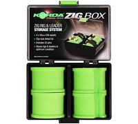 Korda Zig Box Carp Rig Storage System KZB with 4 EVA Spools and 20 Pins, Durable High Impact Plastic Tackle Box for Tangle-Free Hooklink and Leader Storage