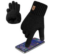 Kordear Winter Touch Screen Gloves - Touchscreen Thermal Warm Fleece Knitted Gloves Mens with Soft Lining for Men Driving Running Hiking Typing UK