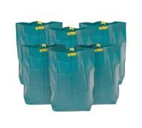 Kordis Reusable Garden Waste Bags - Pack Of 6 Sacks. Heavy Duty Stand Up Garden Bags with Drawstring Handles. Large Waterproof Foldable Bag for Garden Waste & Rubbish. 85L Capacity, Green.