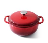 Kordisen 28cm/5.7L Enameled Cast Iron Dutch Oven Pot with Lid, Dutch Oven for Sourdough Bread Baking, Oven Safe up to 500° F, Heavy-Duty & Large, Red