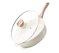 Kordisen Nonstick Ceramic Deep Frying Pan, 30 cm Non Toxic Large Skillet with Lid, Healthy Jumbo Cooker, Saute Pan for Cooking, Induction Cookware, PFOA & PFAS Free