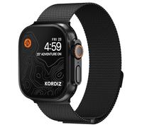 KORDIZ Milanese Mesh Band for Apple Watch Ultra 2 Black Titanium | Mesh Loop Magnetic Clasp iWatch Band for Apple Watch Ultra 2 & 1 (49mm) (Black Titanium, L (7.25" - 8.25"))