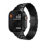 KORDIZ Titanium T03 Band for Apple Watch ULTRA 3 /ULTRA 2 / ULTRA (49mm) - Refined Iconic Design, Lightweight Grade 2 Titanium with Butterfly Clasp - Premium Luxury Bracelet for Men (Black Titanium)