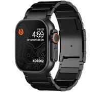 KORDIZ Titanium Watch Band T01 Max - Fits Apple Watch ULTRA 2 & ULTRA Black (49mm) - Adjustable Titanium Apple Watch Band with Secure Clasp - Premium Color Matching Band with Comfortable grip -