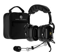 KORE AVIATION P1 General Aviation Headset for Pilots | Mono, Passive Noise Reduction, Noise Canceling Microphone, Acoustic Ear Cup, AUX Port, GA Dual Plug with Headset Bag (2 Items)