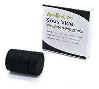 Kore Sous Vide gewichtete Magnete,lebensmittelechtes Silikon, Racks und andere Sous-Vide-Zubehörgeräte (mattschwarz, 4 Stück)