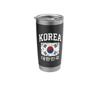 Korea Collegiate Style Flag Distressed Stainless Steel Insulated Tumbler