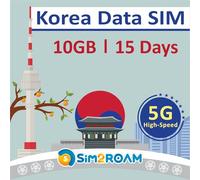 Korea Data ONLY SIM Card 15 Days | 10GB of 5G/4G LTE Internet Data | FREE Test Data 100MB/1Day in UK | Travel SIM Card | Prepaid SIM Card | NO phone number