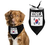 Korea Flag Bandanas for Dogs Triangle Pet Bibs Washable Dog/Cat Scarf Pets Accessories