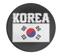 Korea Flag Printed Fridge Magnets 1.2" Glass Refrigerator Stickers Decor for Office Home