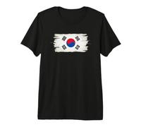 Korea Flag South Korean Pride Textless Tattered Grunge Premium T-Shirt
