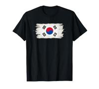 Korea Flag South Korean Pride Textless Tattered Grunge T-Shirt