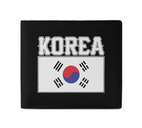 Korea Flag Trendy Wallets with ID Credit Card Holder Slim Soft Front Pockets Bifold Wallet