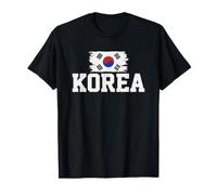 Korea Flag Typography South Korean Pride Grunge T-Shirt