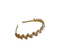 Korea Jewelry Dongdaemun New Crystal Rhinestone Headband French Elegant Headband Banquet Hairpin Headband Pressed Hair Headdress (Color : White Diamond) (Champagne Diamond)