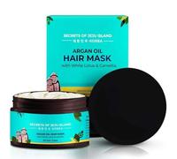 Korea.n Argan Oil Hair Mask For Dry & Frizzy Hair With White Lotus And Camellia | Hair Mask For Smoothening Hair, Deep Conditioning And Hair Fall Control | For Men & Women | 200Ml, 1 Count