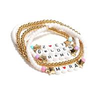 Korea Pop Demon Singer Hunters Girl Bracelets Merch Set 5pcs, Demon Singer Hunters Bracelet, Bracelets Kit with Name -Rum1 M1ra Z0ey- Friendship BFF Gifts For the K Pop Movie Fans Costume Accessories