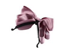 Korea Ribbon Bow Banana Clip Imitation Pearl Vertical Ponytail Clip Sweet Hairpin Women Fashion Hair Accessories(03)