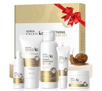 Korea Snail Skincare Set, 5 Pcs Face Care Kit with Niacinamide & Ginseng for Revitalising & Anti-Ageing, Christmas Birthday Gift for Women Teenage Girls Friends Wife, TSA-Friendly Travel Sizes
