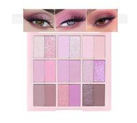 Korean 18-Color Eye Palette, Matte, Pearlescent & Glitter, Cool Spring and Summer Trends Including 2 Double Brushes (03#)