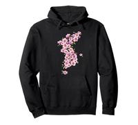 Korean American National Flower Rose of Sharon Mugunghwa Map Pullover Hoodie