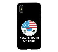 Korean American Yes I'm Both Heritage Culture Case for iPhone X/XS