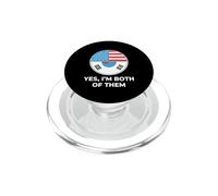 Korean American Yes I'm Both Heritage Culture PopSockets PopGrip for MagSafe