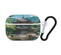 Korean Architecture Palace of Koreas Headphone Case Compatible with AirPods Pro PC Shell Carrying Case with Keychain White-style