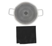 Korean BBQ Grill Pan 34cm Stainless Steel Non-Stick Baking Tray with Tote Bag Multi-Layer Cast Grill Plate for Perfect Barbecue Meat Vegetables & Seafood