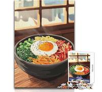 Korean Bibimbap Bowl 1000 Piece Jigsaw Puzzles for Adults Teenagers Creative Problem Solving Game Heartfelt Memorable Gift Idea Size 38x26cm