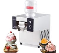 Korean Bingsu Machine, Commercial Automatic Snowflake Ice Machine, Slushie Machine, Electric Ice Shaver, Air Cooling for Restaurant, Food Truck, Milk Tea Shops,60KG (120KG)