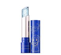 Korean Blue Jelly Lip Balm,Color Changing Lip Gloss,24k Gold Foil Temperature Change Moisturizing Lipstick,Nourishing Lip Care Balm,Non-sticky