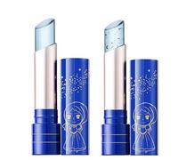 Korean Blue Jelly Lip Balm,Color Changing Lip Gloss,24k Gold Foil Temperature Change Moisturizing Lipstick,Nourishing Lip Care Balm,Non-sticky