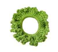 Korean Candy Colored Wavy Yarn Hair Loops - Hand Woven Hair Rope for Women(Green)