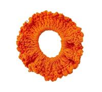 Korean Candy Colored Wavy Yarn Hair Loops - Hand Woven Hair Rope for Women(Orange)