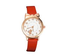 Korean Casual Fashion Design Quartz Trendy Ladies White Cat Watch Latest Women's Watch Watches for Senior Citizens (Red, One Size)