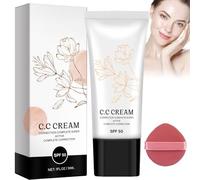 Korean CC Cream With SPF 50 For Older Women, CC Cream Self Adjusting For Mature Skin, Color Correcting Cream, Full-Coverage Foundation (1 Pc)
