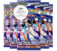 Korean Chaos Rising Ninja Spinner Korean Booster Packs x5 | Chaos Rising M4 Korean Pokémon Cards | Mega Evolution Series | 5 Cards per Pack | Titan Authenticated