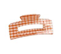 Korean Charm Simple Checkered Acrylic Hair Claw Hair Clip Headwear For Women Securely Hold Daily Use