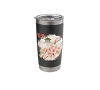 Korean Cherry Blossom in Aesthetic Grunge Retro Kpop Flower Stainless Steel Insulated Tumbler