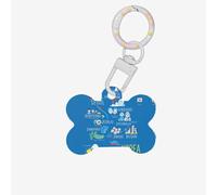 Korean Cities and Landmarks Printing Bone Shaped Dog Tag Pet Id Tags,Acrylic Dog Tags Cat Tags with Ring for Dog Cat,Pendant Crafts