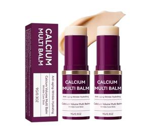 Korean Collagen Moisturizing Stick，Pure Collagen Wand,Calcium Volume Multi balm,Wrinkle Core Stick,Calcium Multi-Effect Moisturizing Cream,Anti-aging, Suitable for Eyes, Face, Neck,Lip，2PCS