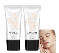 Korean Color Changing CC Cream, Korean CC Cream With Spf 50, Korean CC Cream Self Adjusting For Mature Skin, CC Color Correcting Full Coverage Cream Spf 50 (2PCS)