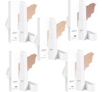 Korean Color Changing Foundation Stick, Cover Cream Stick V White Foundation Sticks, 2 In 1 Colour Changing Foundation, Includes Detachable Brush, Medium To Full Coverage Dewy Finish Base (5Pc)