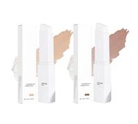 Korean Color Changing Foundation Stick, Korean Foundations Stick with Brush, Cover Cream Stick V White Foundation Stick Full Coverage, Concealer Stick for Mature Skin, Korean Makeup (Light + Tan)