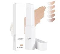 Korean Color Changing Foundation Stick with Brush, Full Coverage Base Makeup & Concealer Cream, Long Lasting Primer Foundation for All Skin Types(Natural)